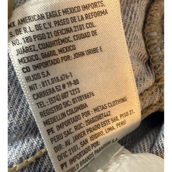 American Eagle AE Denim Jean Jacket Womens Size XS Cropped Distressed Y2K Grunge - Picture 7 of 11